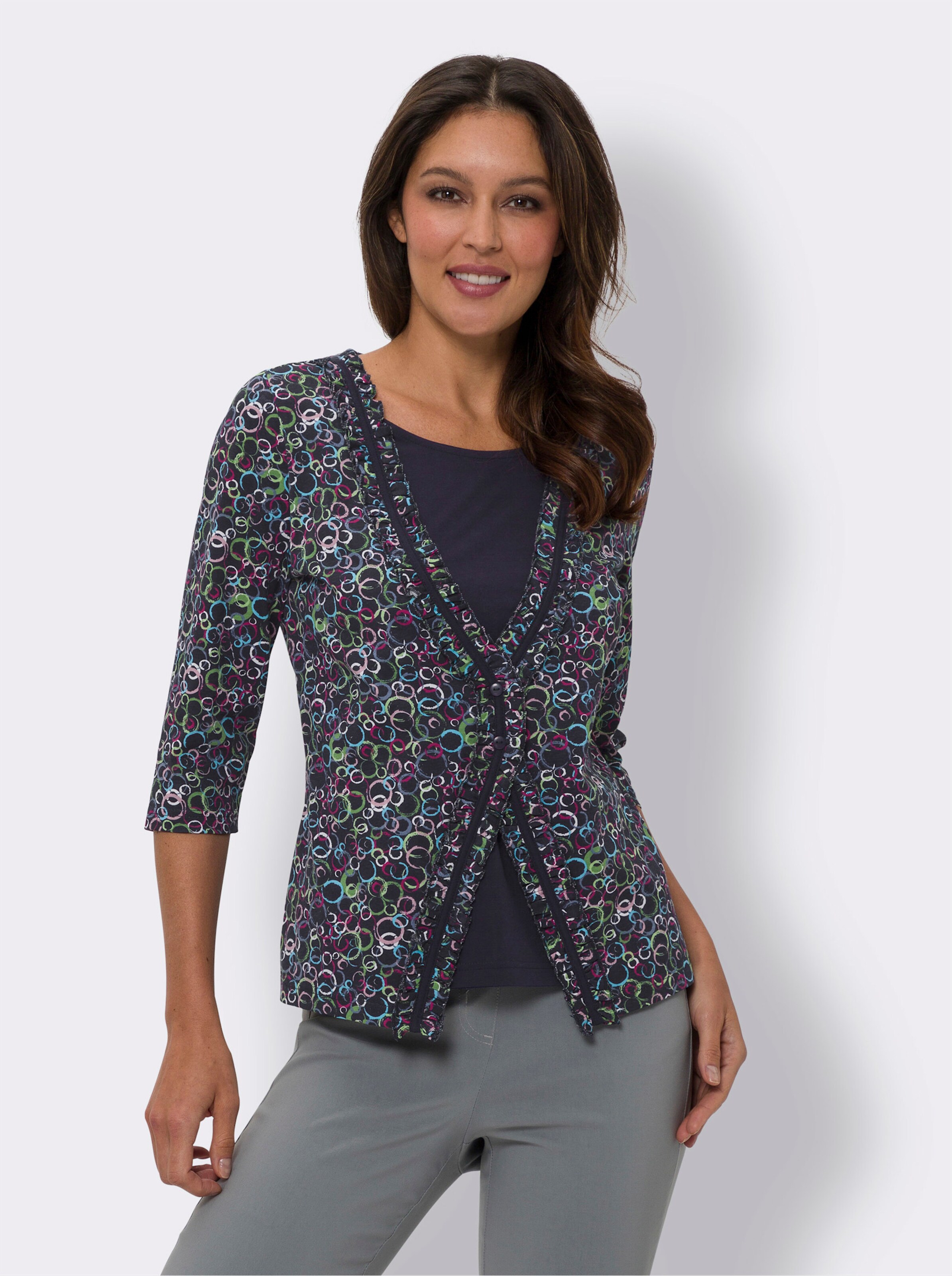 2-in-1-Shirt mit Rüschen