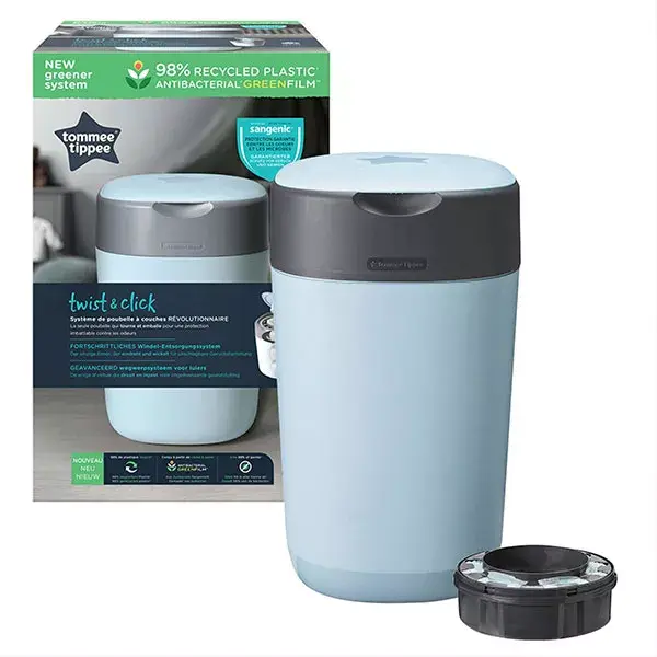 Lixeira para fraldas Tommee Tippee Twist & Click, azul