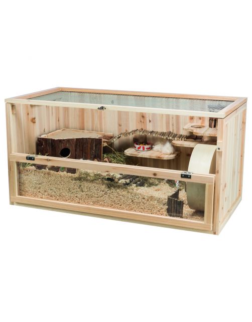 Trixie Knaagdierenkooi Hout - Dierenverblijf - 100x50x50 cm Houtkleur
