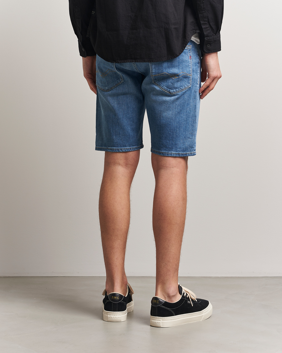 Replay RBJ981 Stretch Denim Shorts Medium Blue