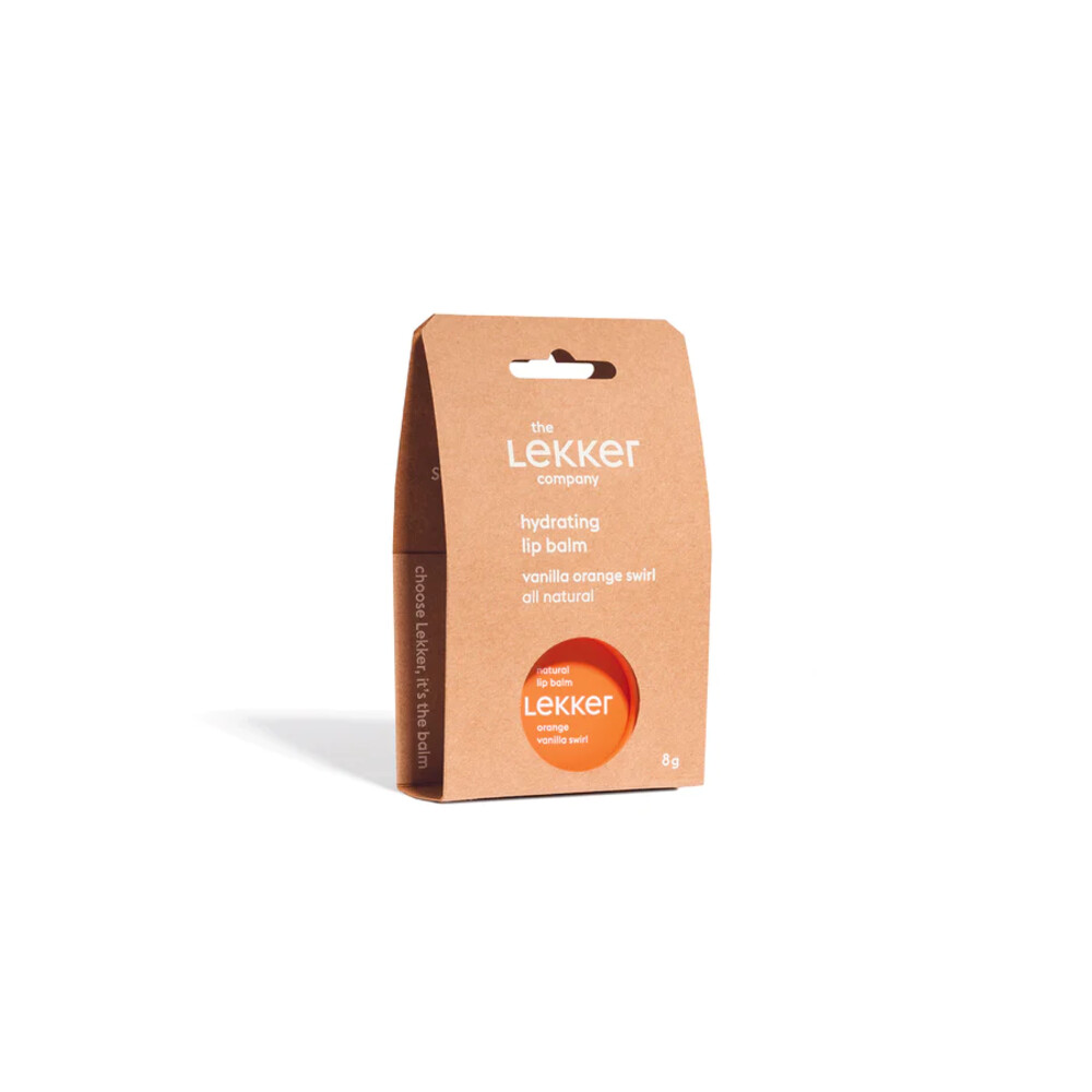 The Lekker Company Lippenbalsem Sinaasappel & Vanille8 gr