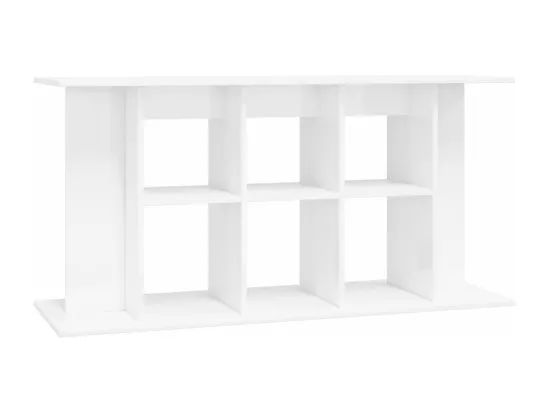 Support d'aquarium blanc brillant 120x40x60cm bois d'ingénierie