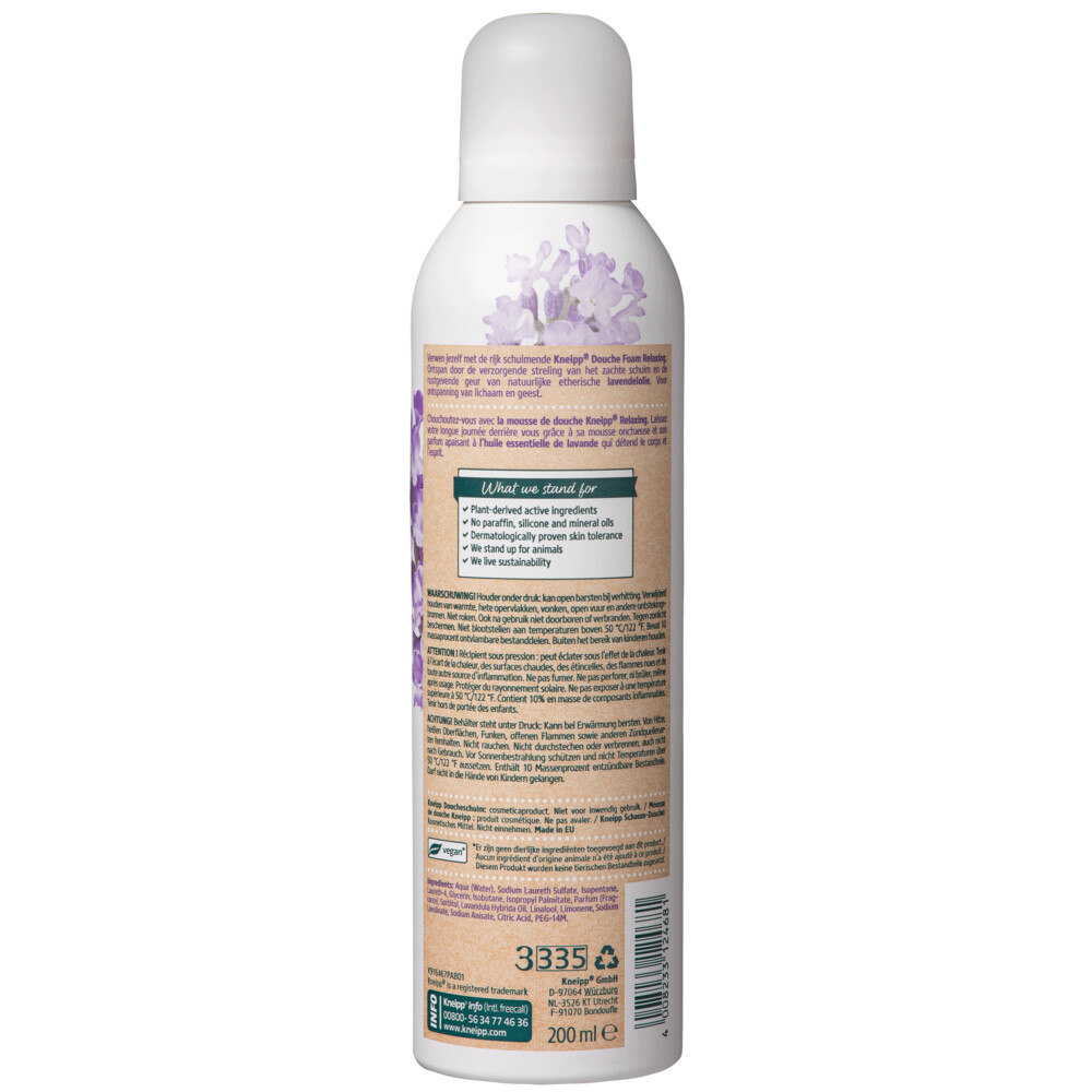 6x Kneipp Douche Foam Relaxing200 ml