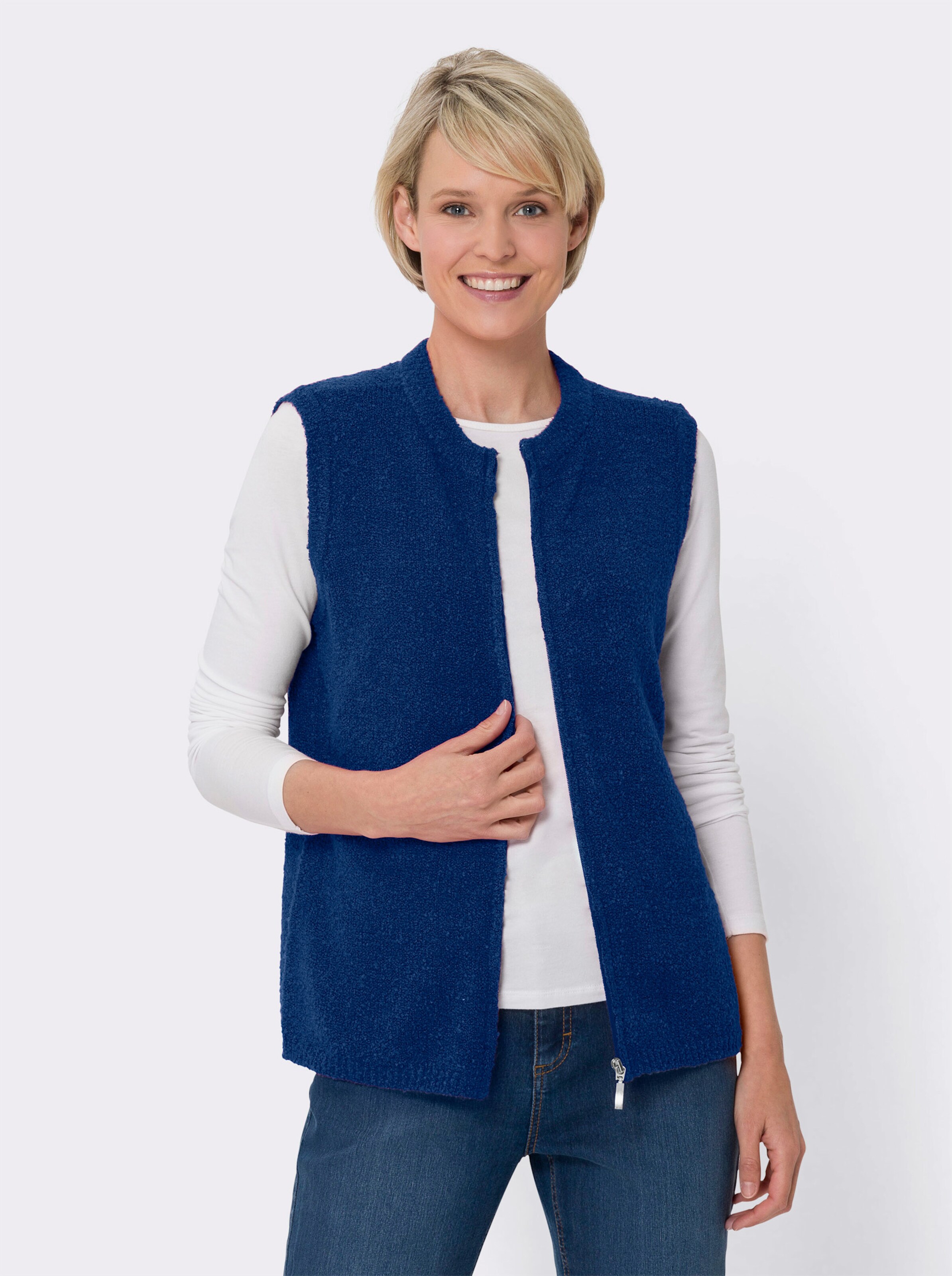 Strickweste in Bouclé-Qualität