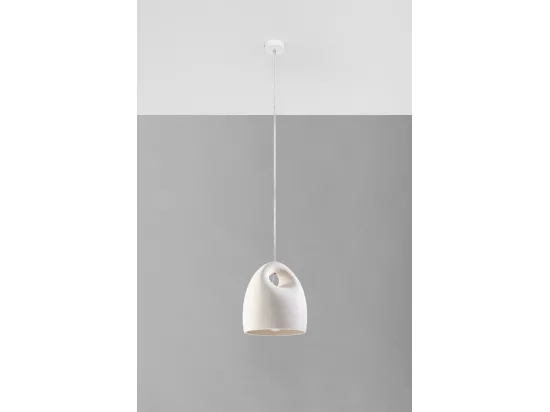 Sollux BUKANO Suspension Dome Céramique Blanc E27