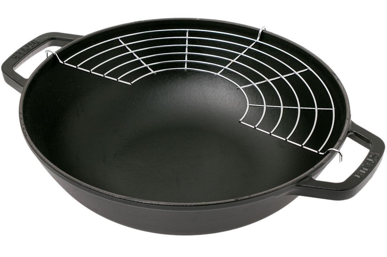 Staub kleine wokpan 30 cm, 4,4L, zwart