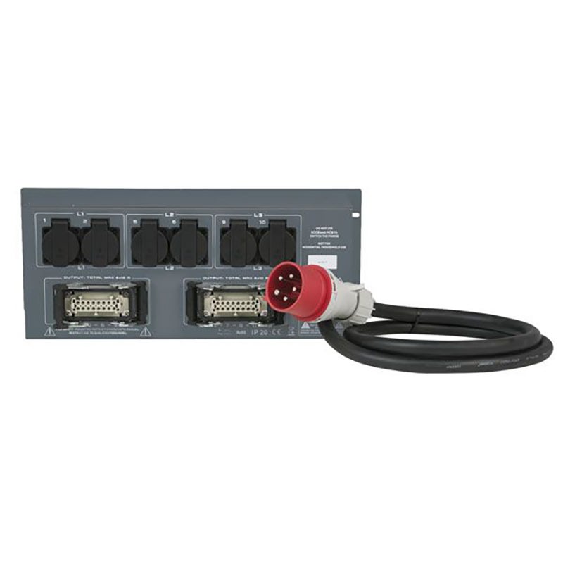 Showtec PSA-32A12M stroomverdeler 32A met multipin