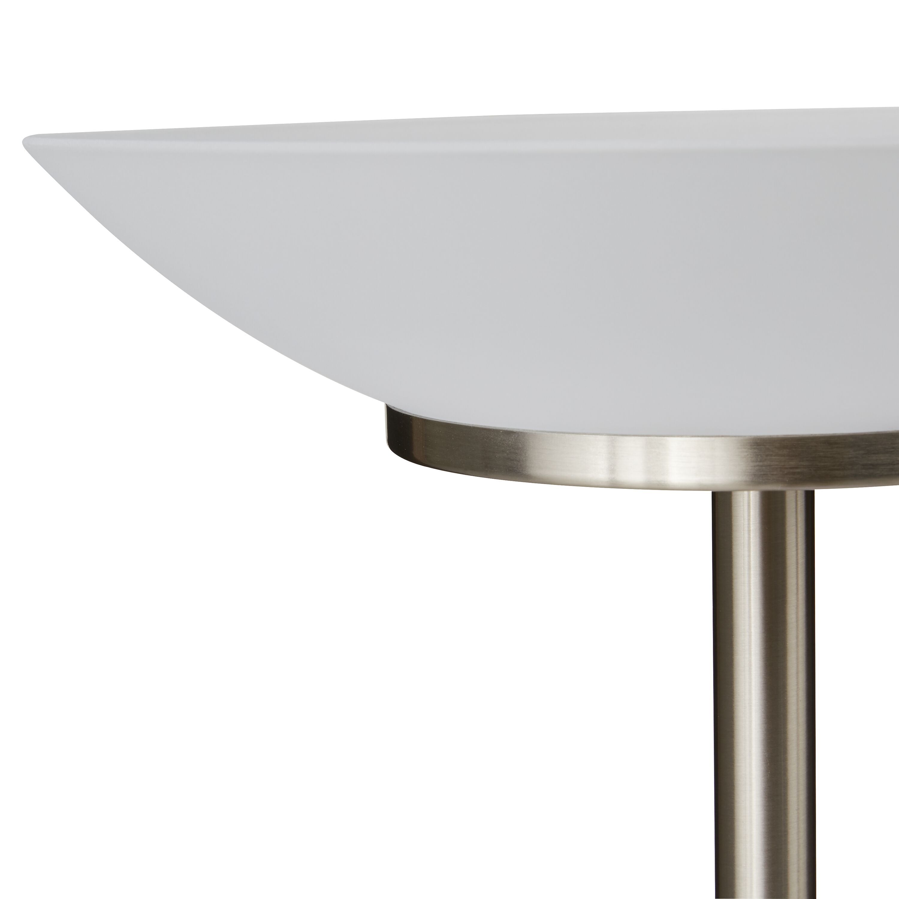GERRY Stehleuchte - Silberfarbig / B: 34.0 cm x T: 25.0 cm x H: 180.0 cm