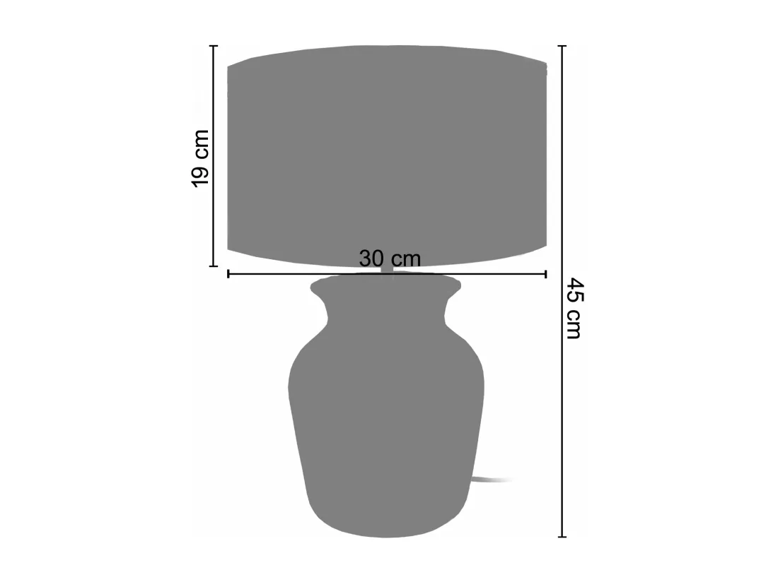 Lampe a poser vase verre transparent ,naturel 45 cm.