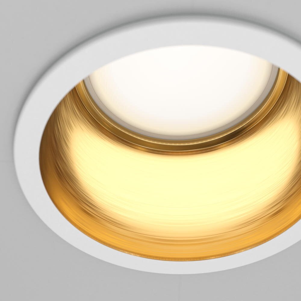 Reif inbouw plafondspot in wit en goud GU10 54mm