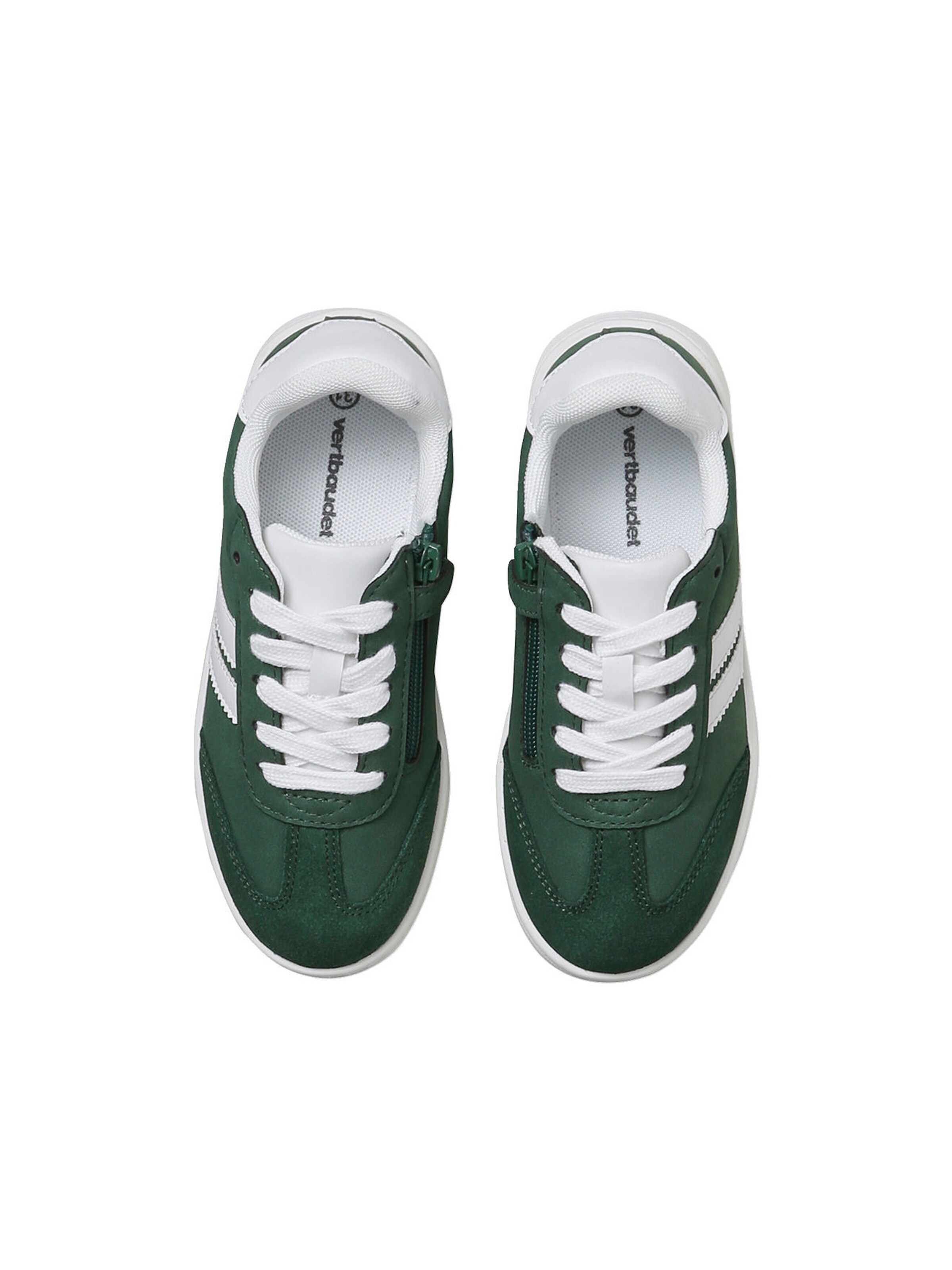 Vertbaudet Zweifarbige Kinder Sneakers mit Reißverschluss grün