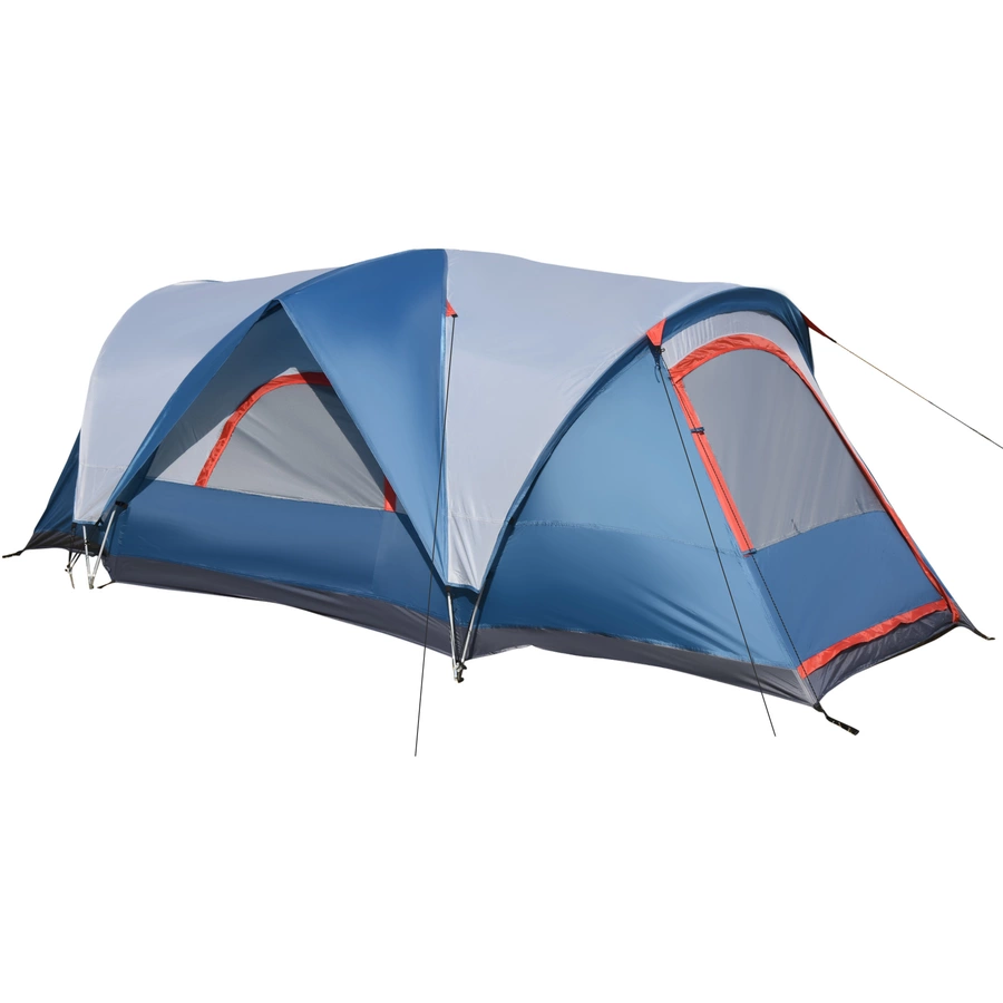 Outsunny Campingzelt mit 2 Türe blau
