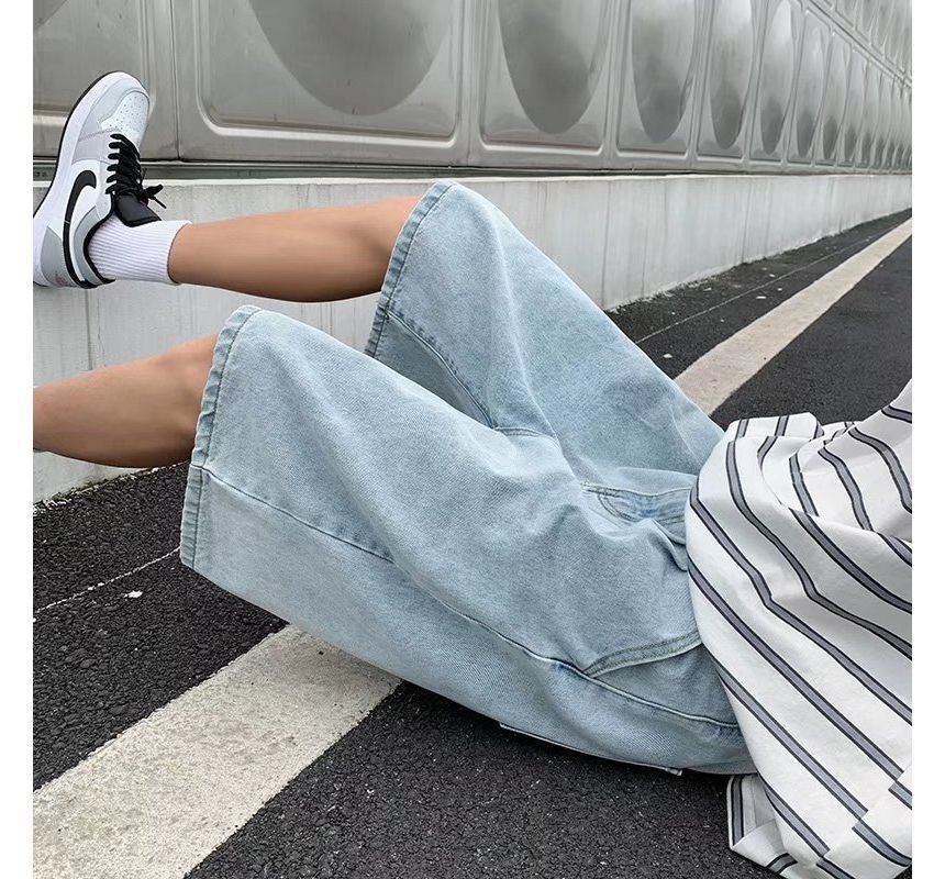 Wewewow - Denim shorts met trekkoord