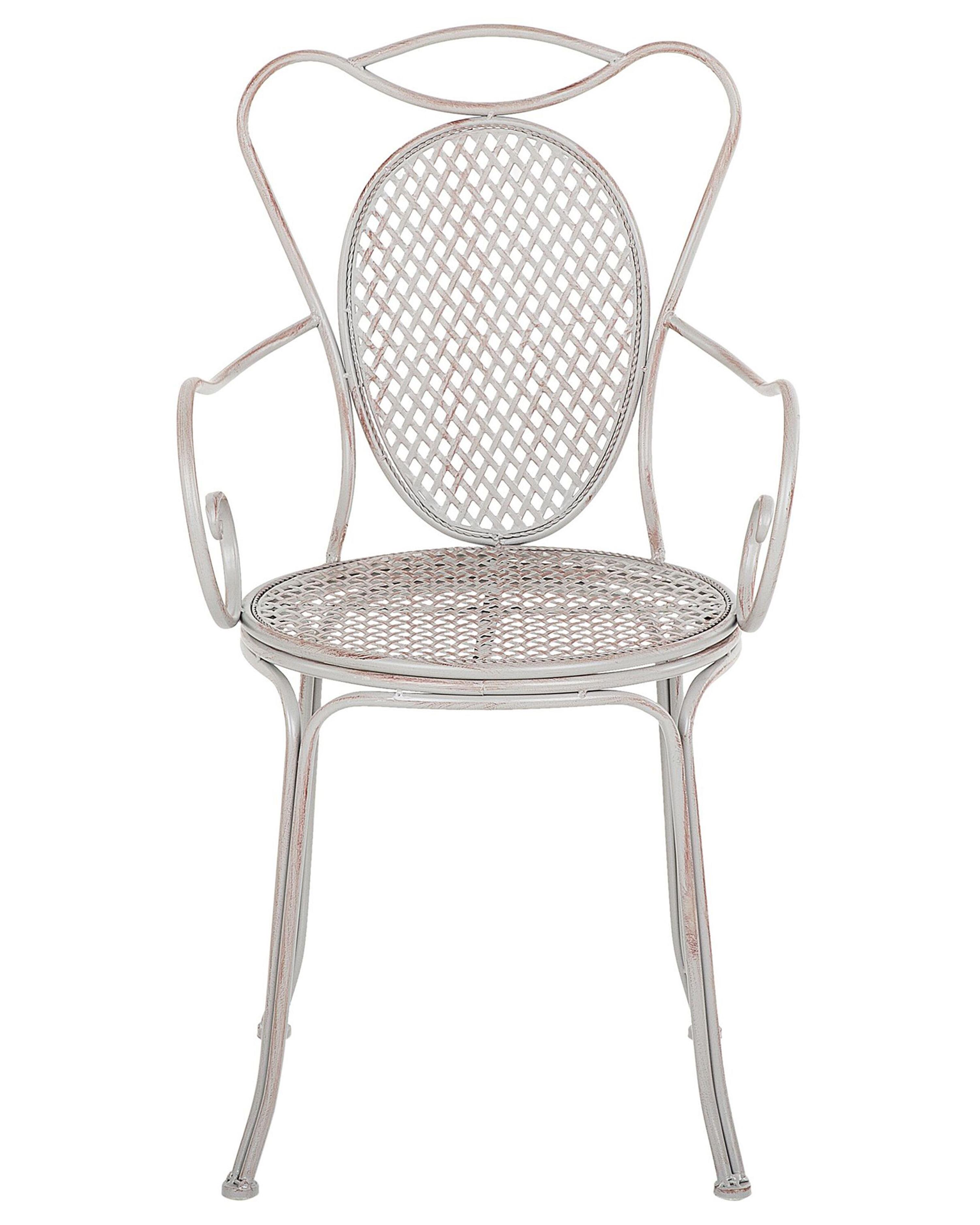 Set van 2 tuinstoelen CILENTO Metaal Grijs