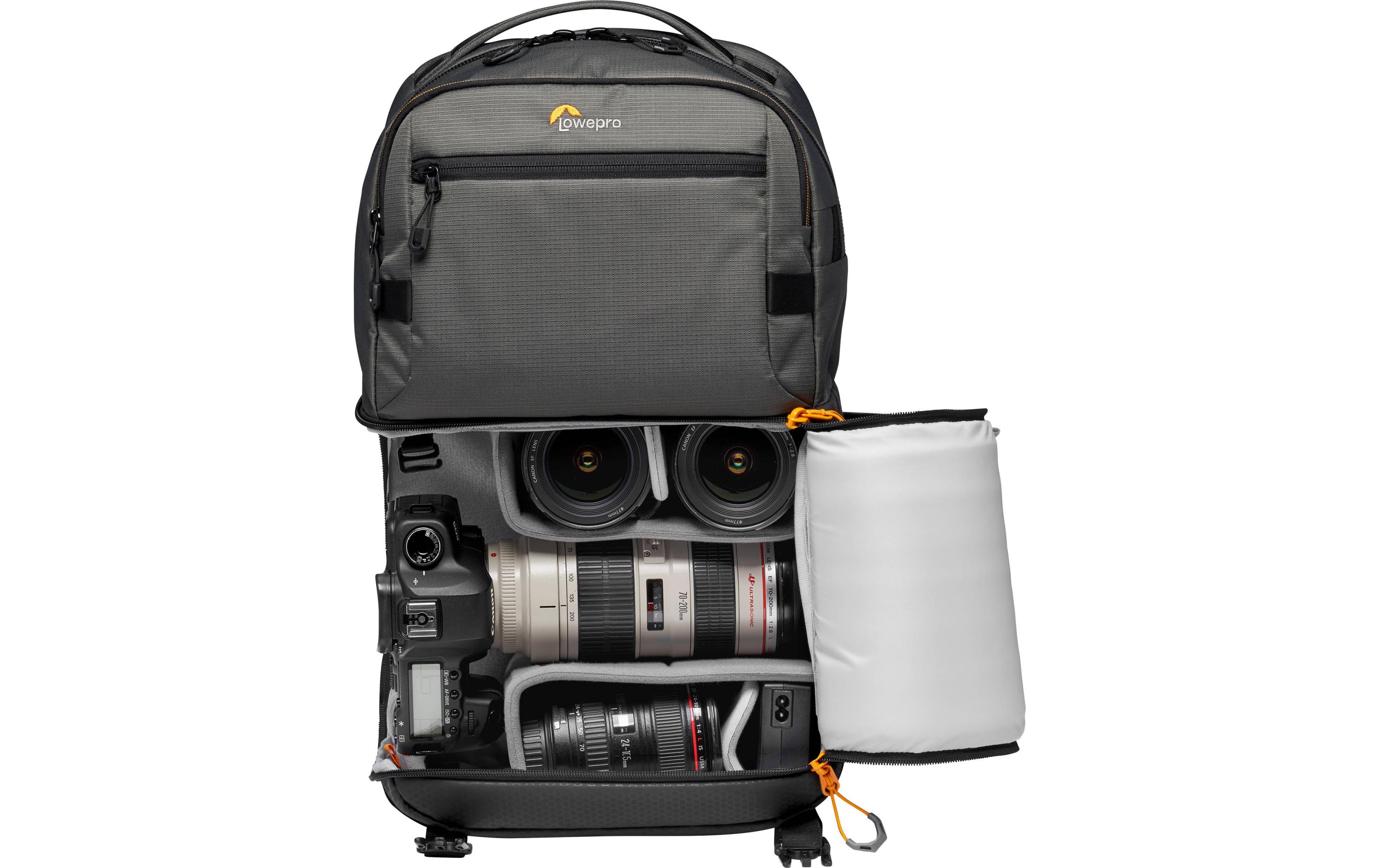 Fotorucksack Fastpack PRO BP 250 AW III Grau<br>Reiserucksack für Systemkameras und DSLR-Kameras mit genügend Platz für Objektive und persönlichen Gegenständen