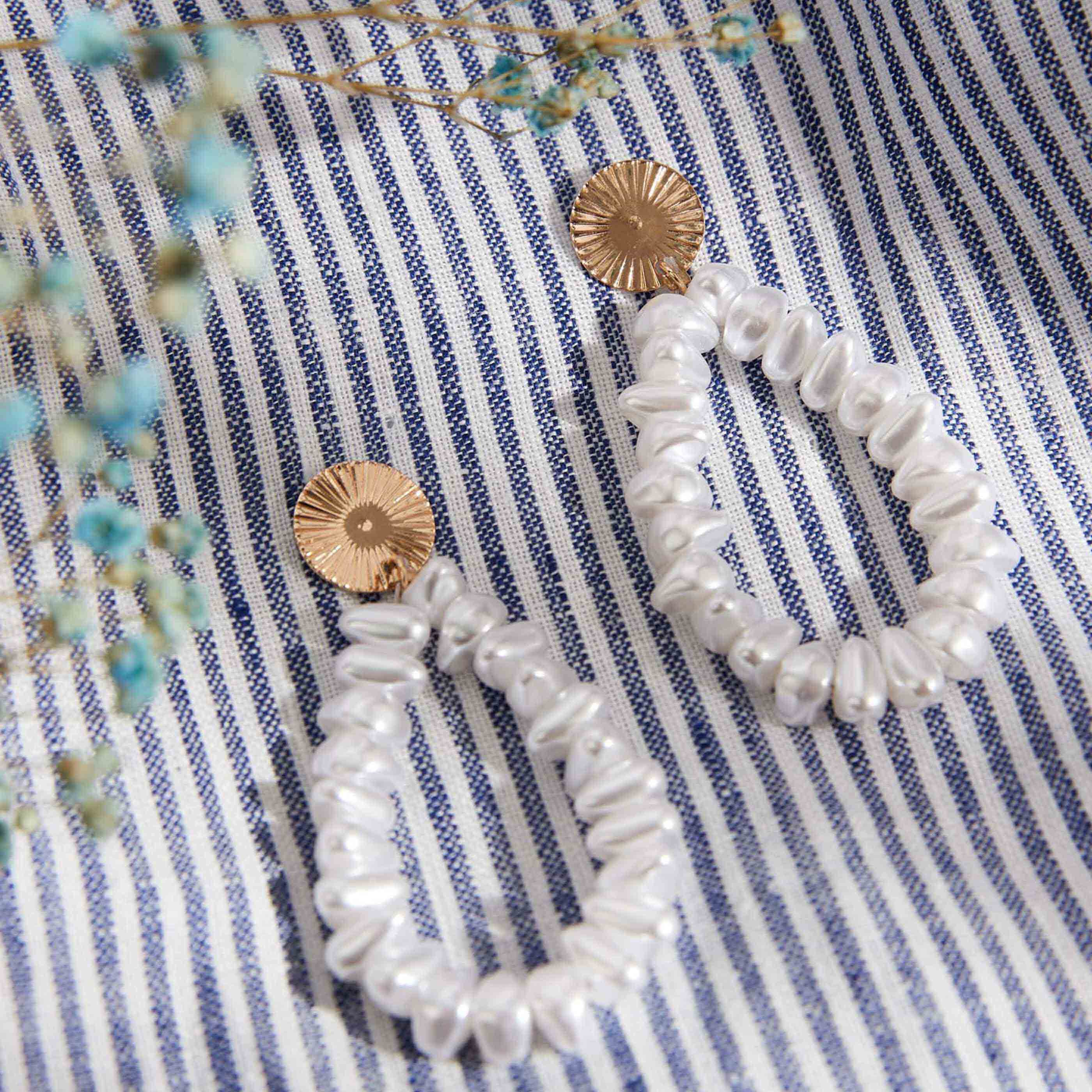 Boucles d'oreilles perles d'imitation - BIJOUX
