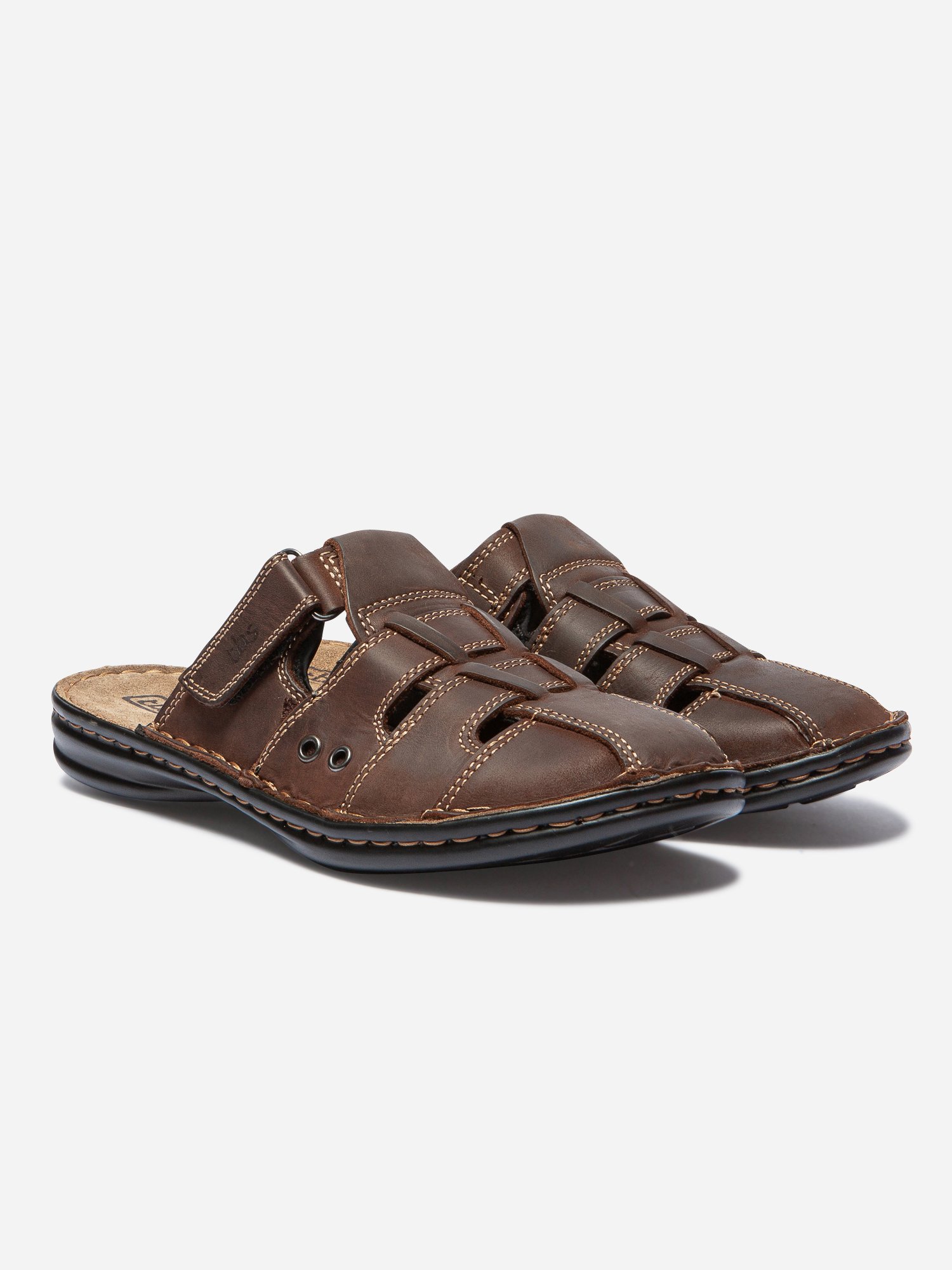 Mules Homme Dessus Cuir Marron
