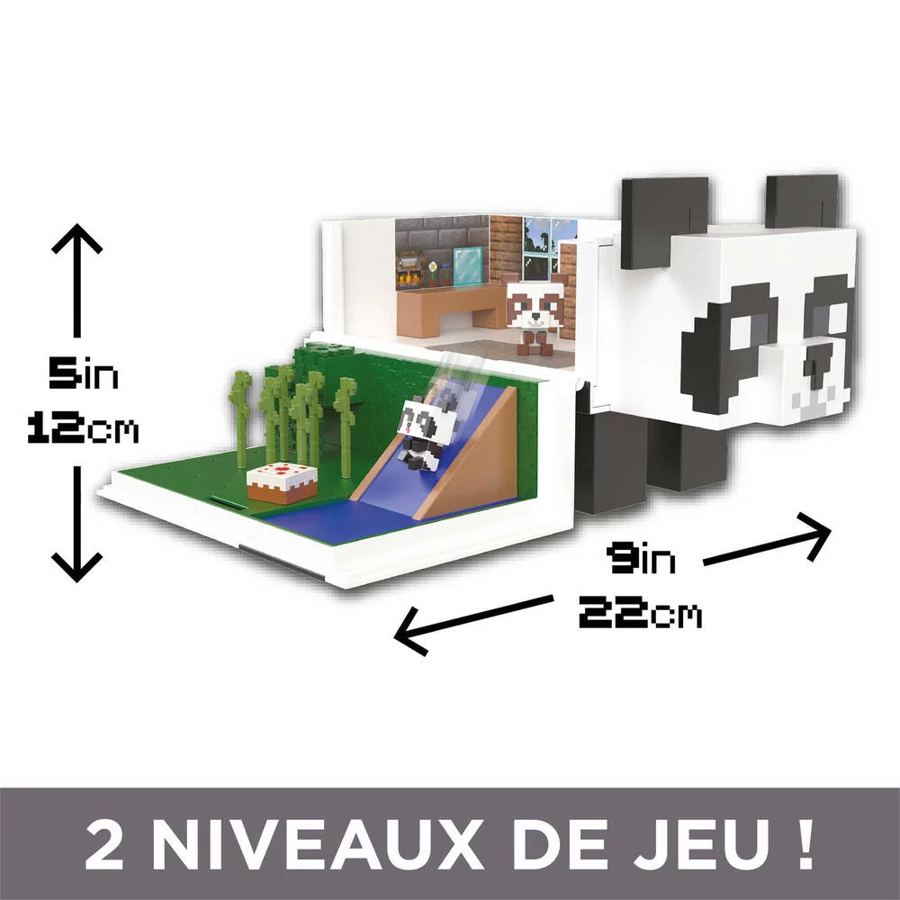 MINECRAFT - LA MAISON DU PANDA - COFFRET MINI TETES MODULABLES
