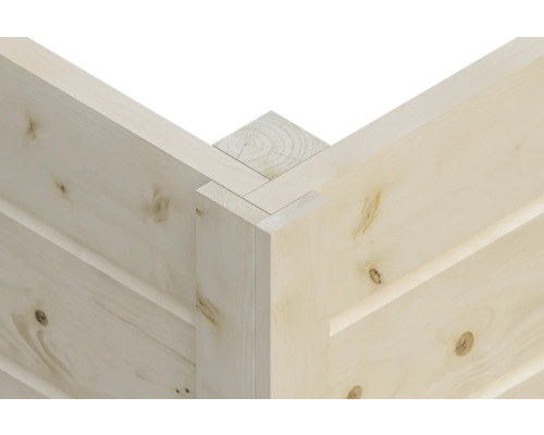 SKAN HOLZ Varberg 1 blokhut garage, 370 x 525 cm, natuurlijke afwerking