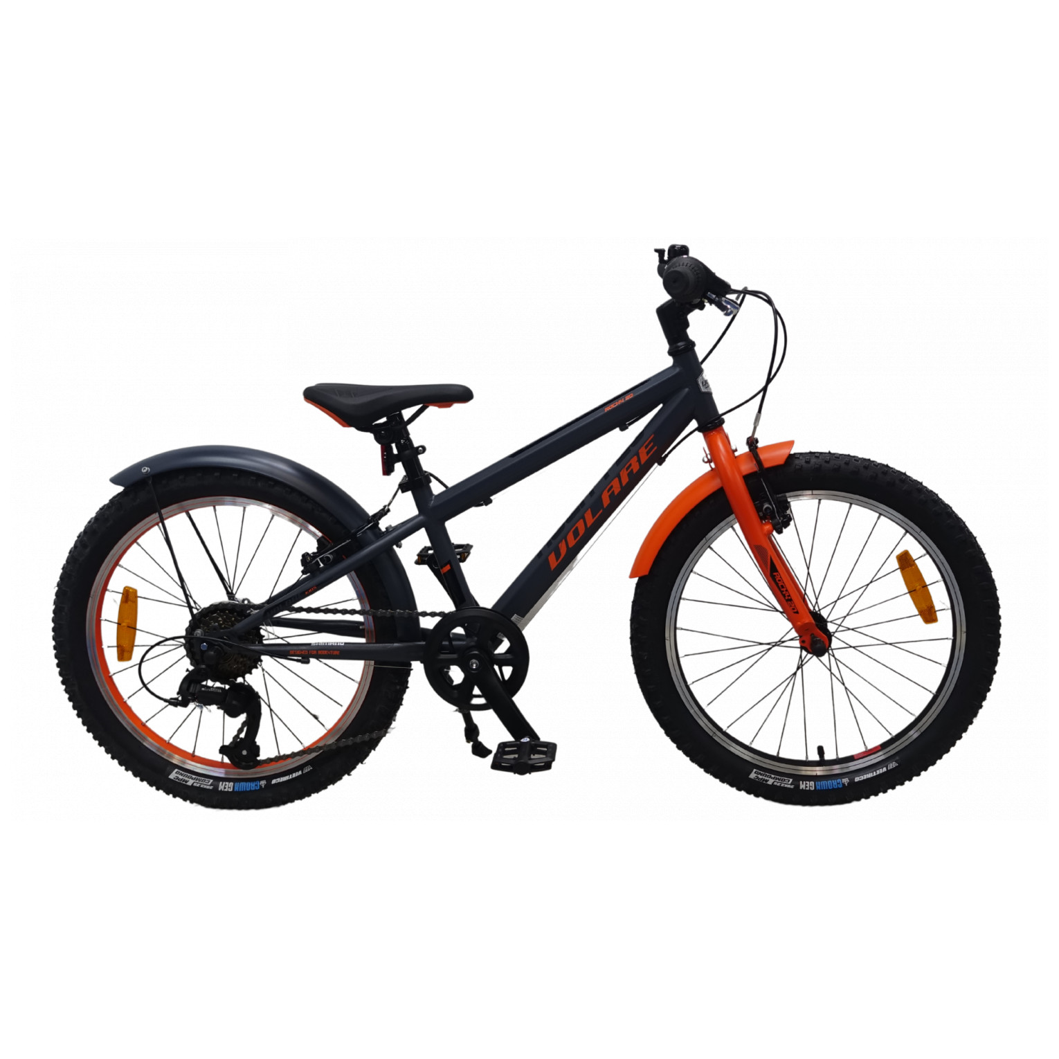 Volare Rocky Fiets - 20 inch - Grijs Oranje
