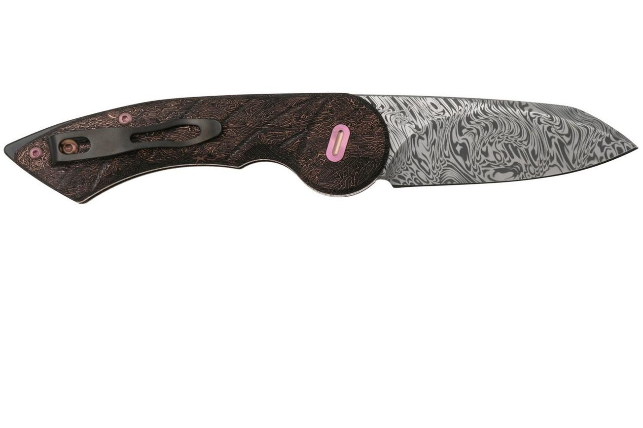 Fox Knives Radius FX-550 DGCFR Grabak Damasteel, Space Coral Fatcarbon Carbonfiber, zakmes