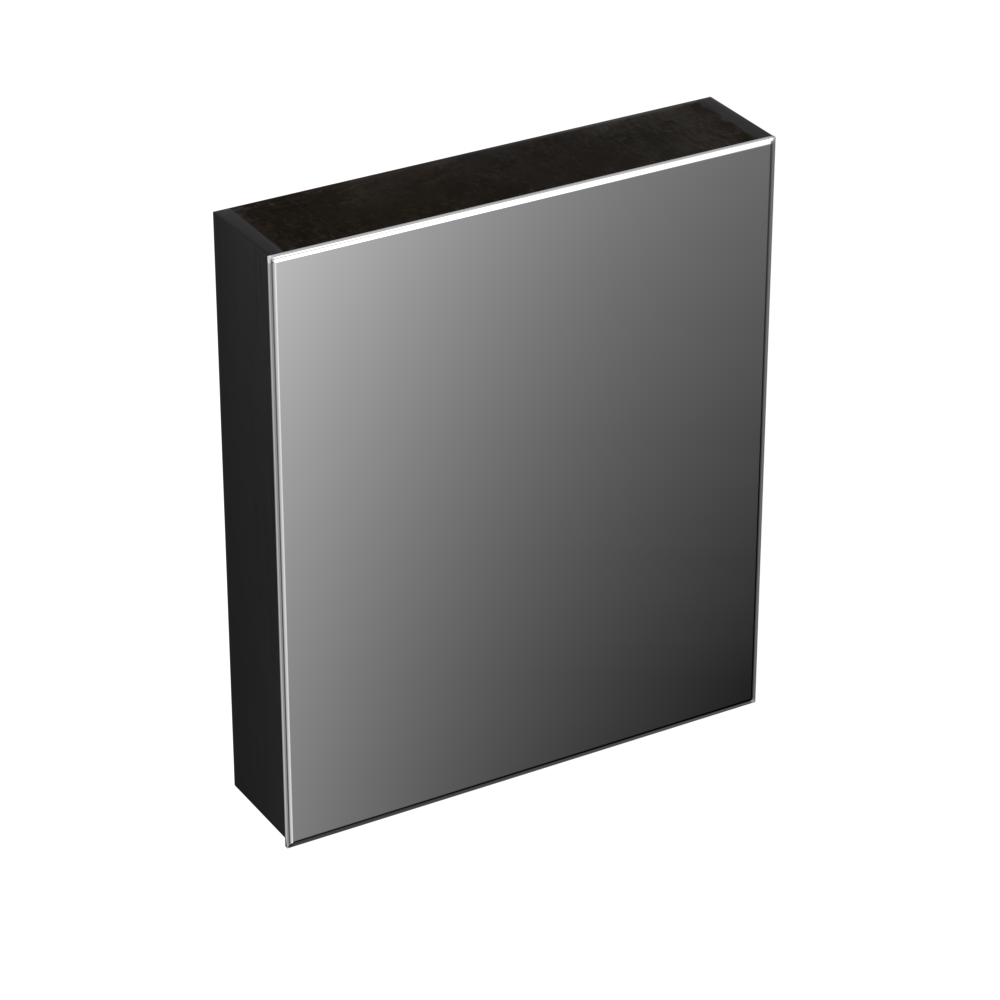 Forzalaqua Uni spiegelkast 60x70cm links black oiled