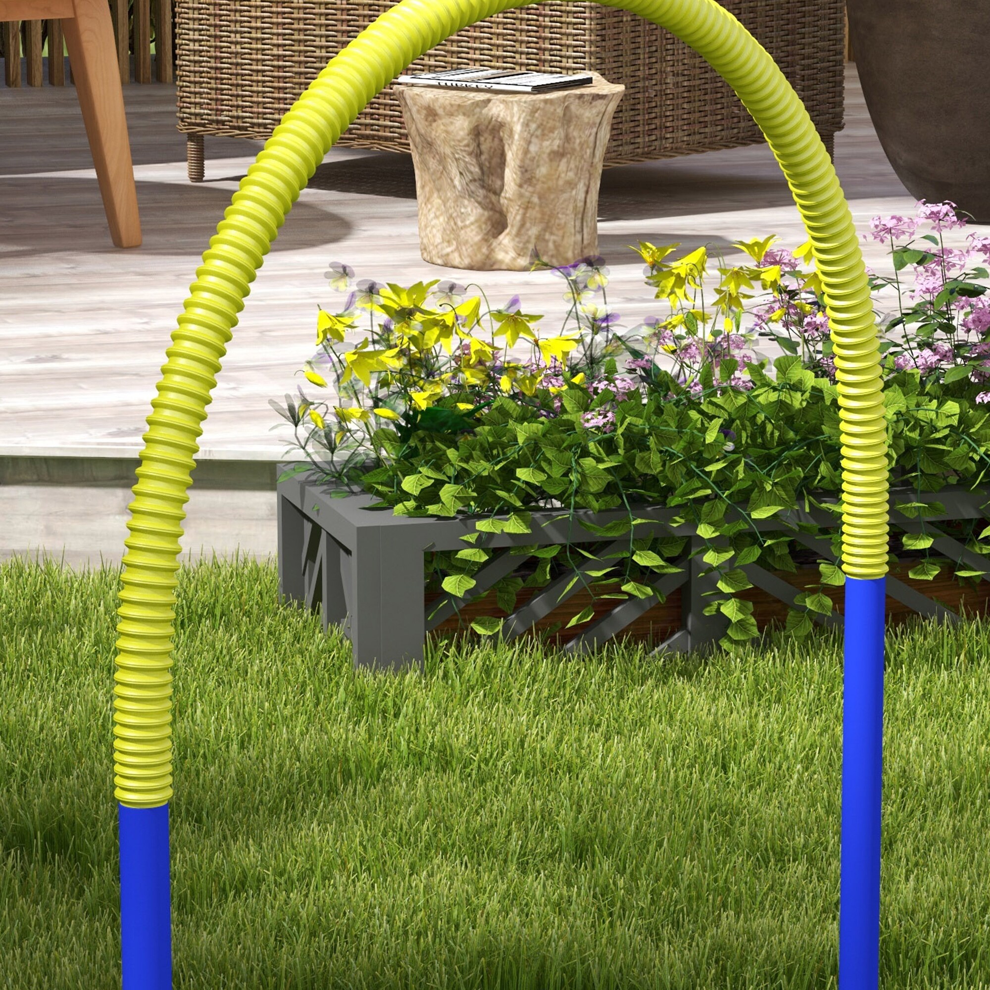PawHut Hund Agility Set mit Tragetasche bunt 88L x 64B x 95H cm