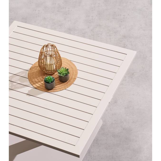 Table de jardin relevable carrée SALIMIA Avoine