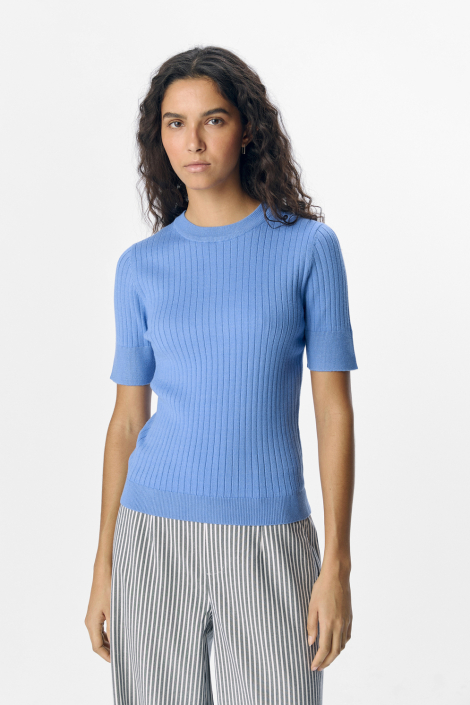 Object blauwe dames t-shirt