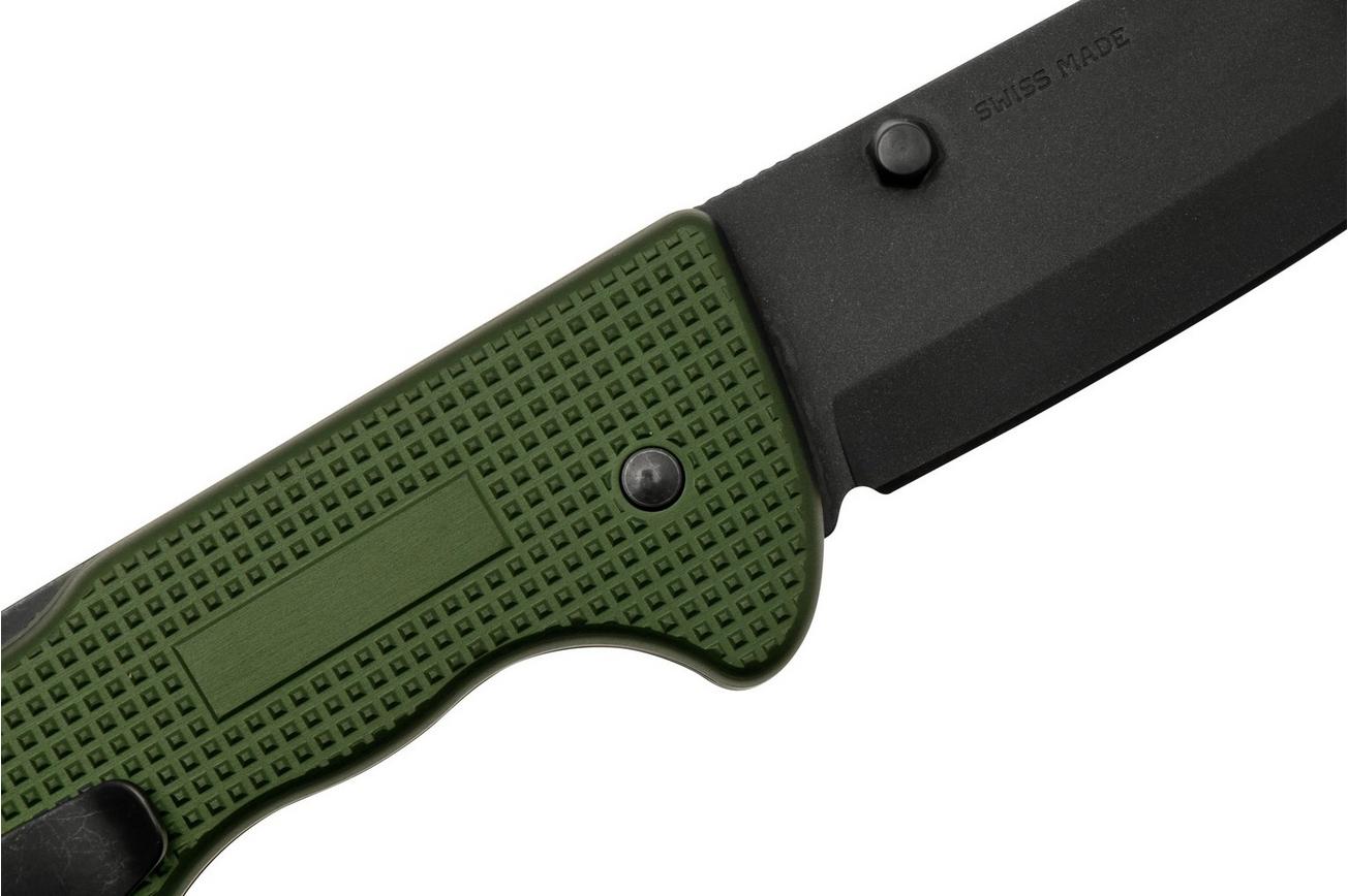 Victorinox Evoke 0.9425.DS24 Olive Green Alox, Clip Point Black Coating, zakmes