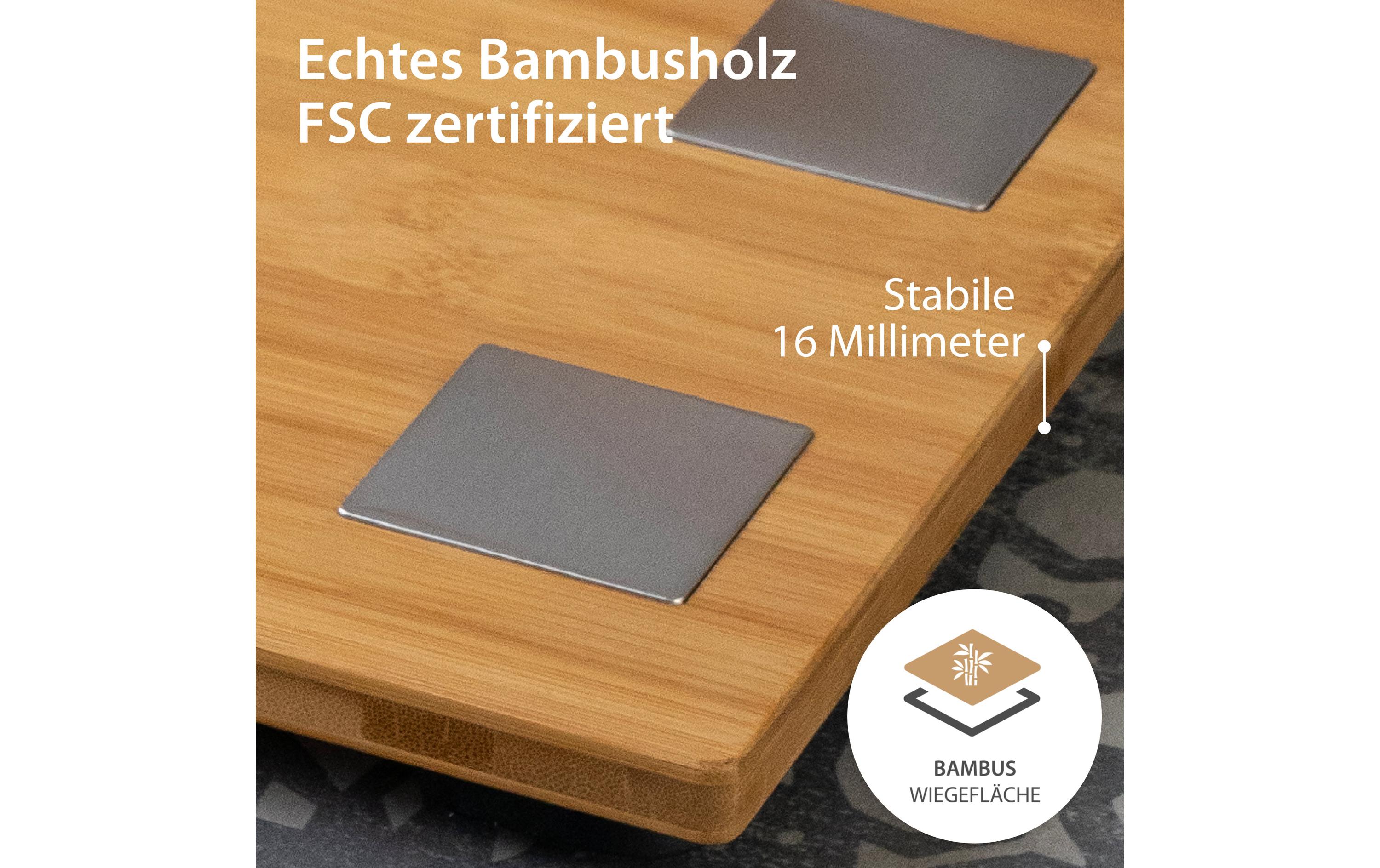 Körperanalysewaage Barbara BraunDiagnosewaage mit Speicherplatz für 10 Anwender, aus Bambusholz