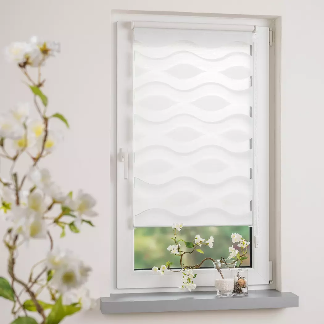 Klemmfix Duo-Rollo Wave 80 x 150 cm