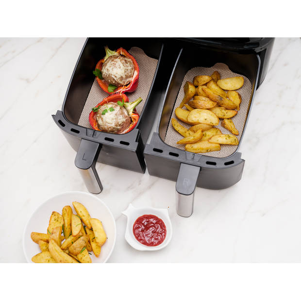 Nostik bak- & beschermfolie dubbele Airfryer 4x