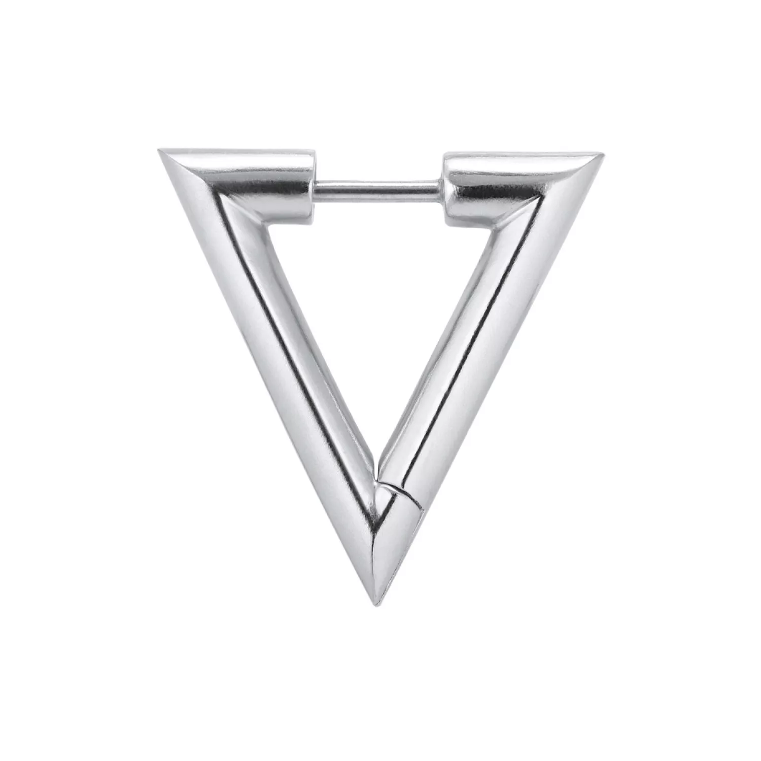 Jane Kønig Chunky Triangle Small Ørering Single Sølv SCT-HS22-S