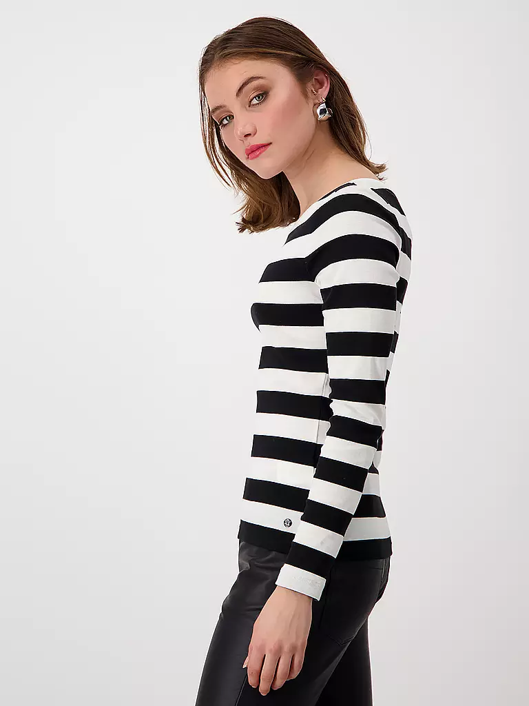 MONARI Langarmshirt schwarz