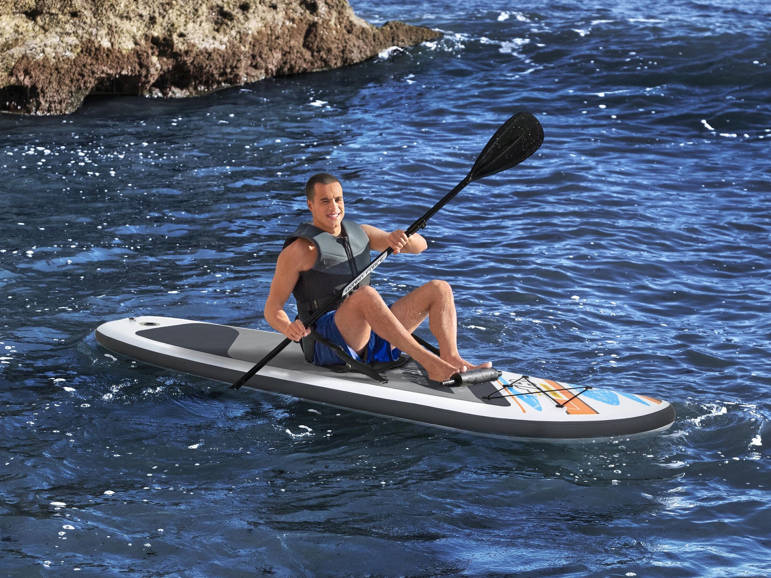Stand Up Paddle WHITE CAP mit Kajak Sitz 305 cm