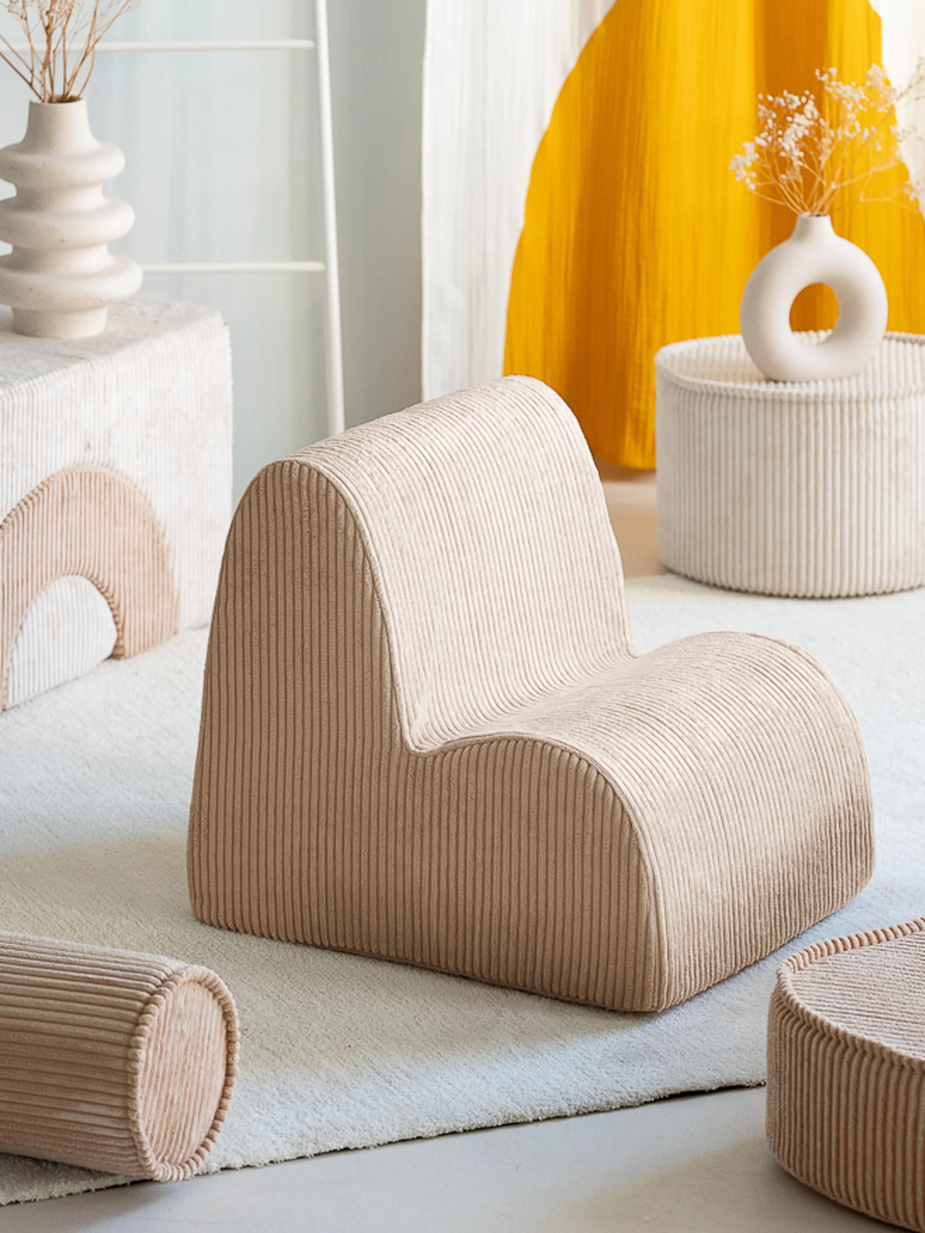 Kinderarmstoel Cloud van corduroy