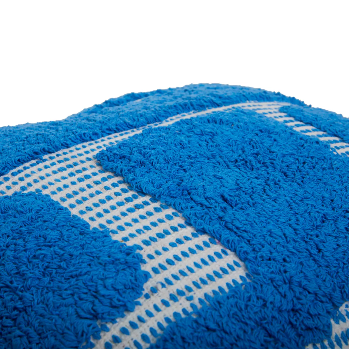 Coussin carré coton (50 x 50 cm) Poppy Bleu