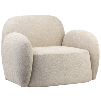 KARWEI fauteuil Nova beige bouclé stof