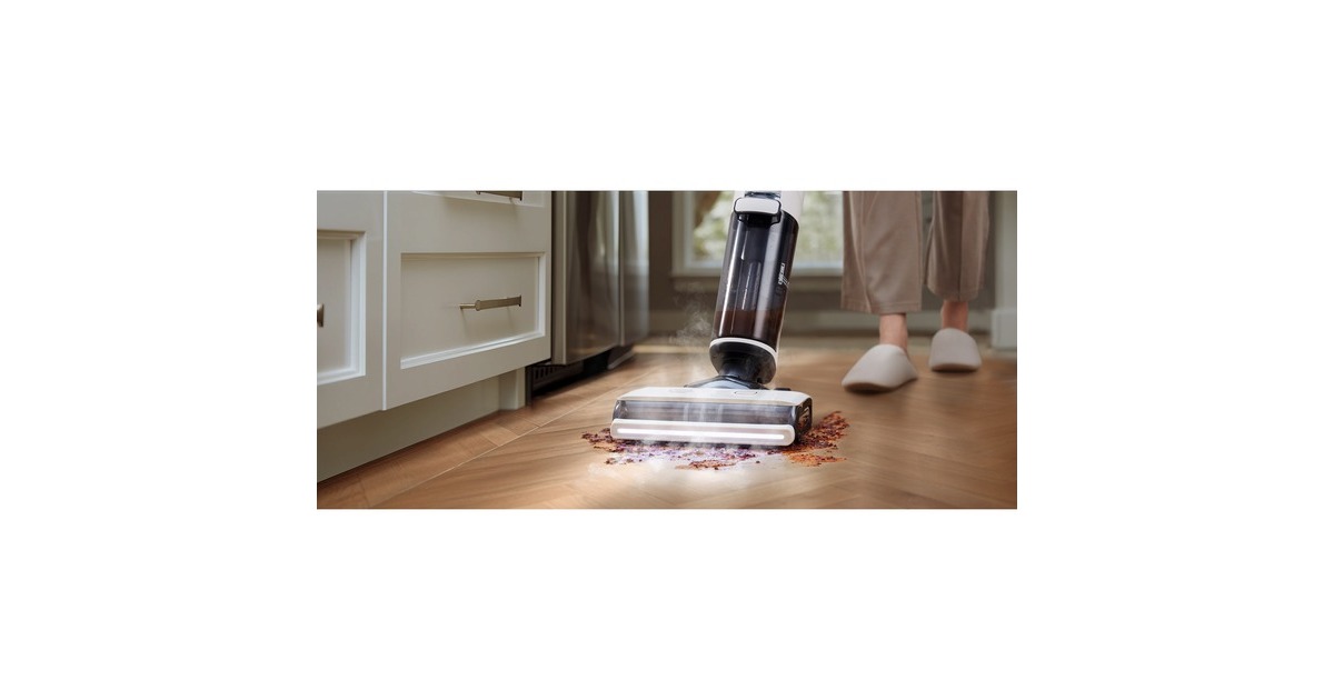 TinecoFloor One S7 Steam 4-in-1 apparaat nat- en droogzuiger  (Wit/zwart, Stofzuigt, dweilt, stoomt en droogt | smart | oplaadbaar)