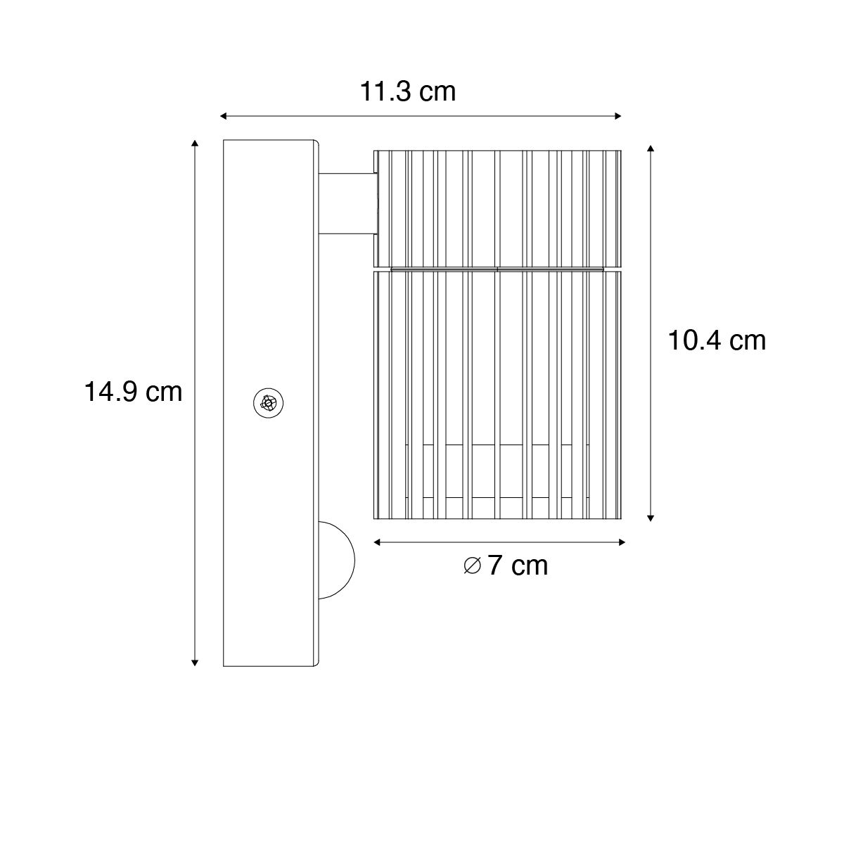 Design buiten wandlamp zwart met bewegingssensor IP44 - Boris