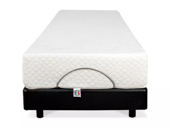 BELLECOUR LITERIE | Ensemble SUPERFLEX 90x200 cm | Sommier électrique + Matelas Mémoire de forme