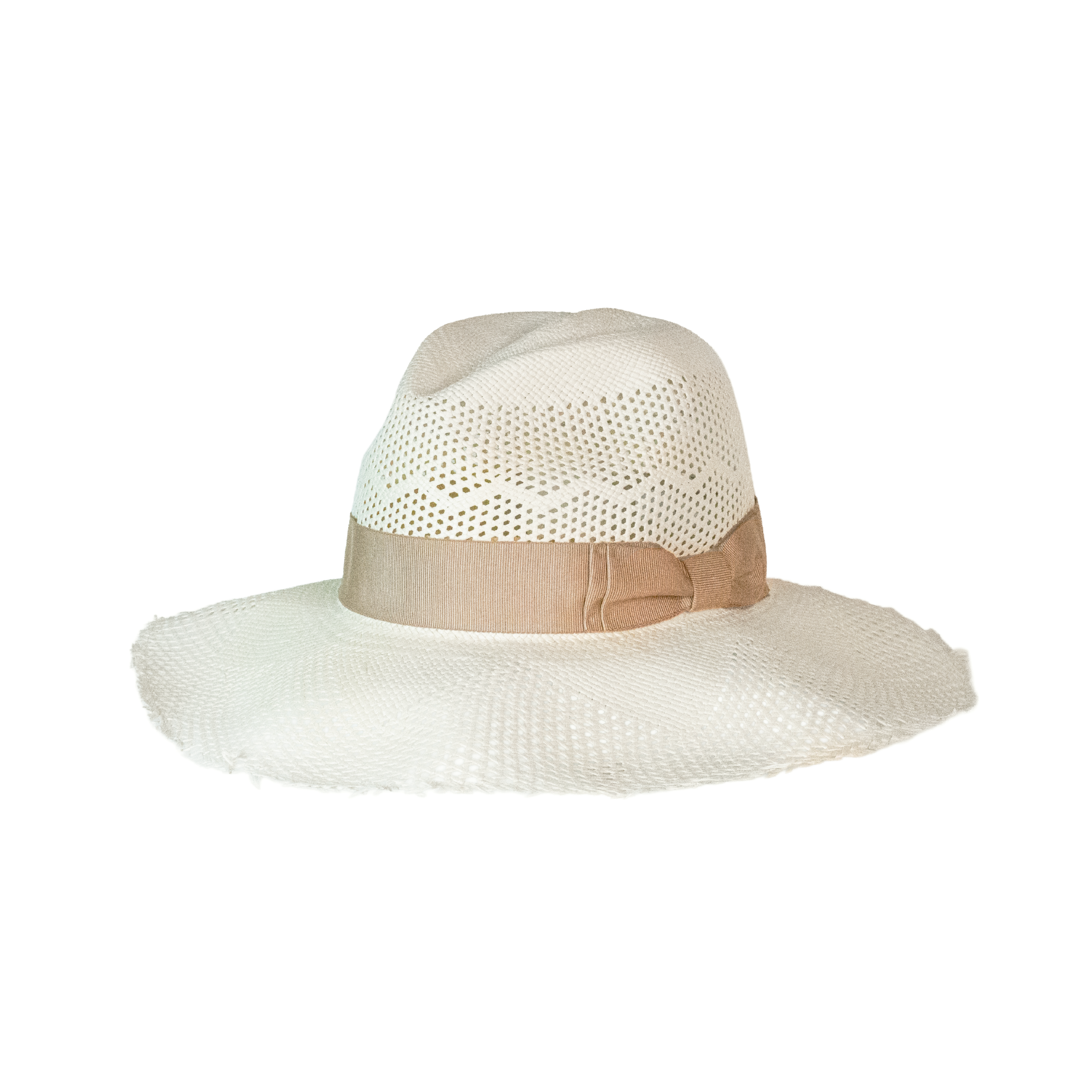 Chapeau Panama à tissage ouvert et à longs bords