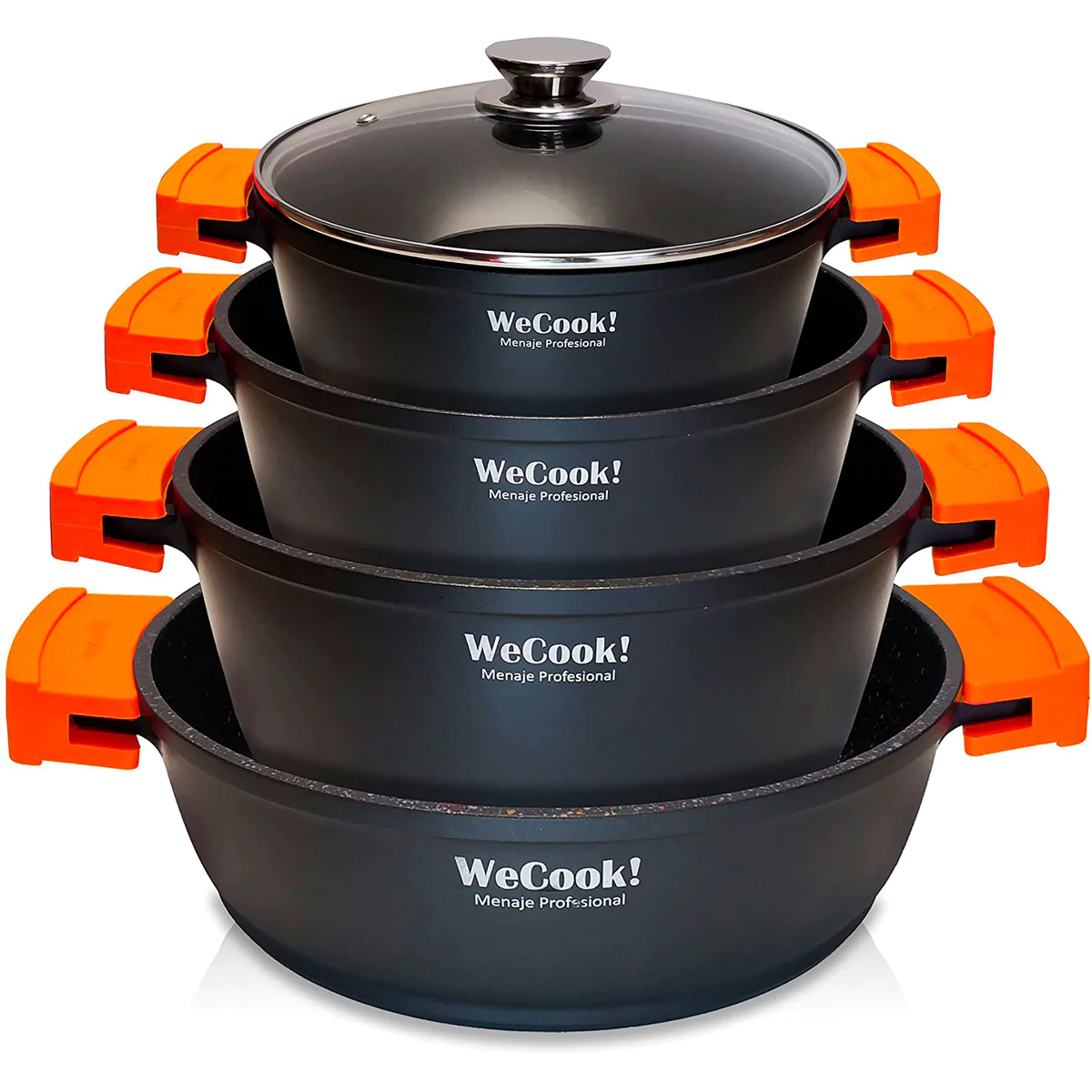 Batterie de Cuisine à Induction 8 Pièces en Aluminium Anti-adhésif san
