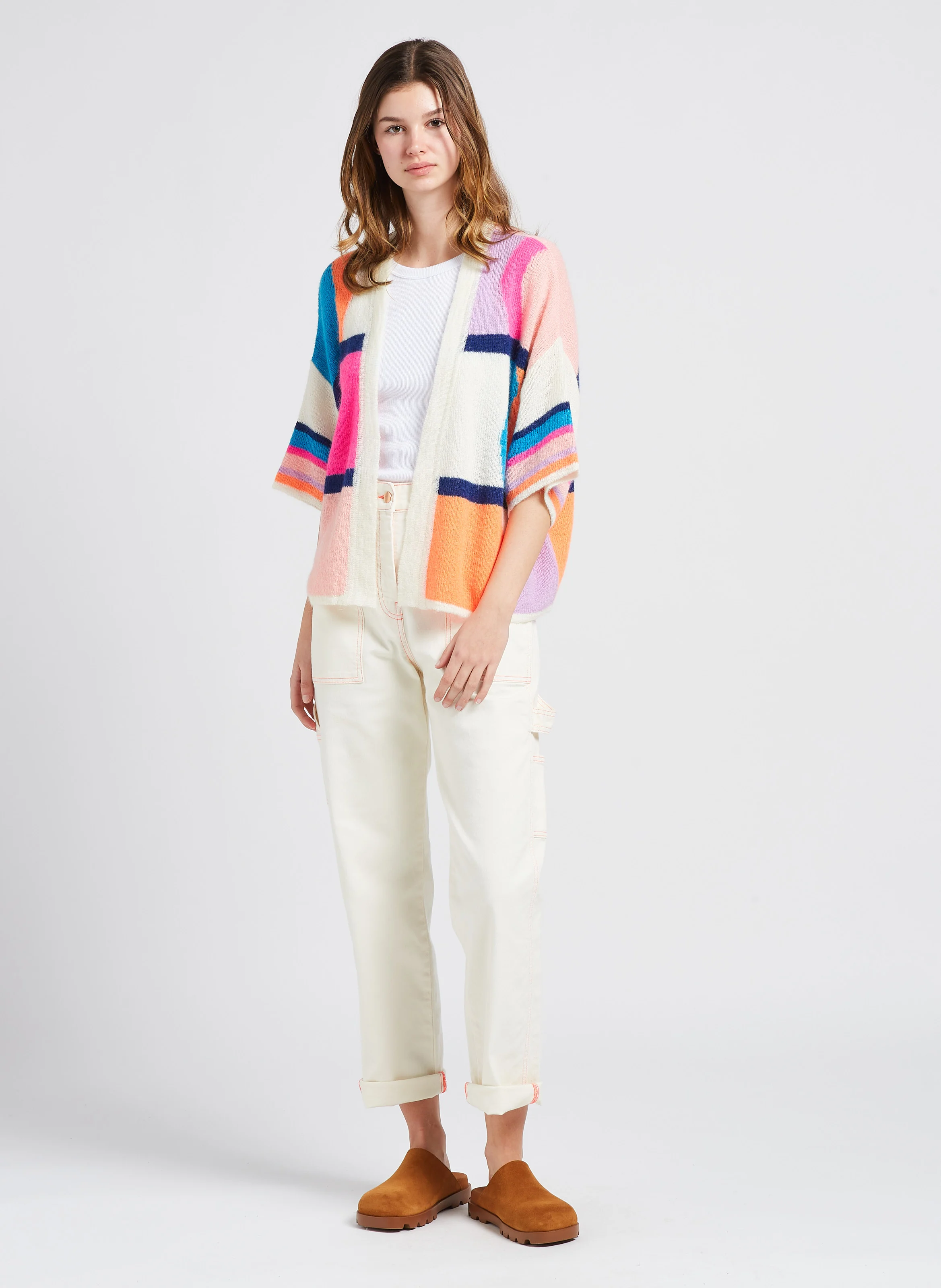 NORMANDY - Cardigan en maille | Blanc