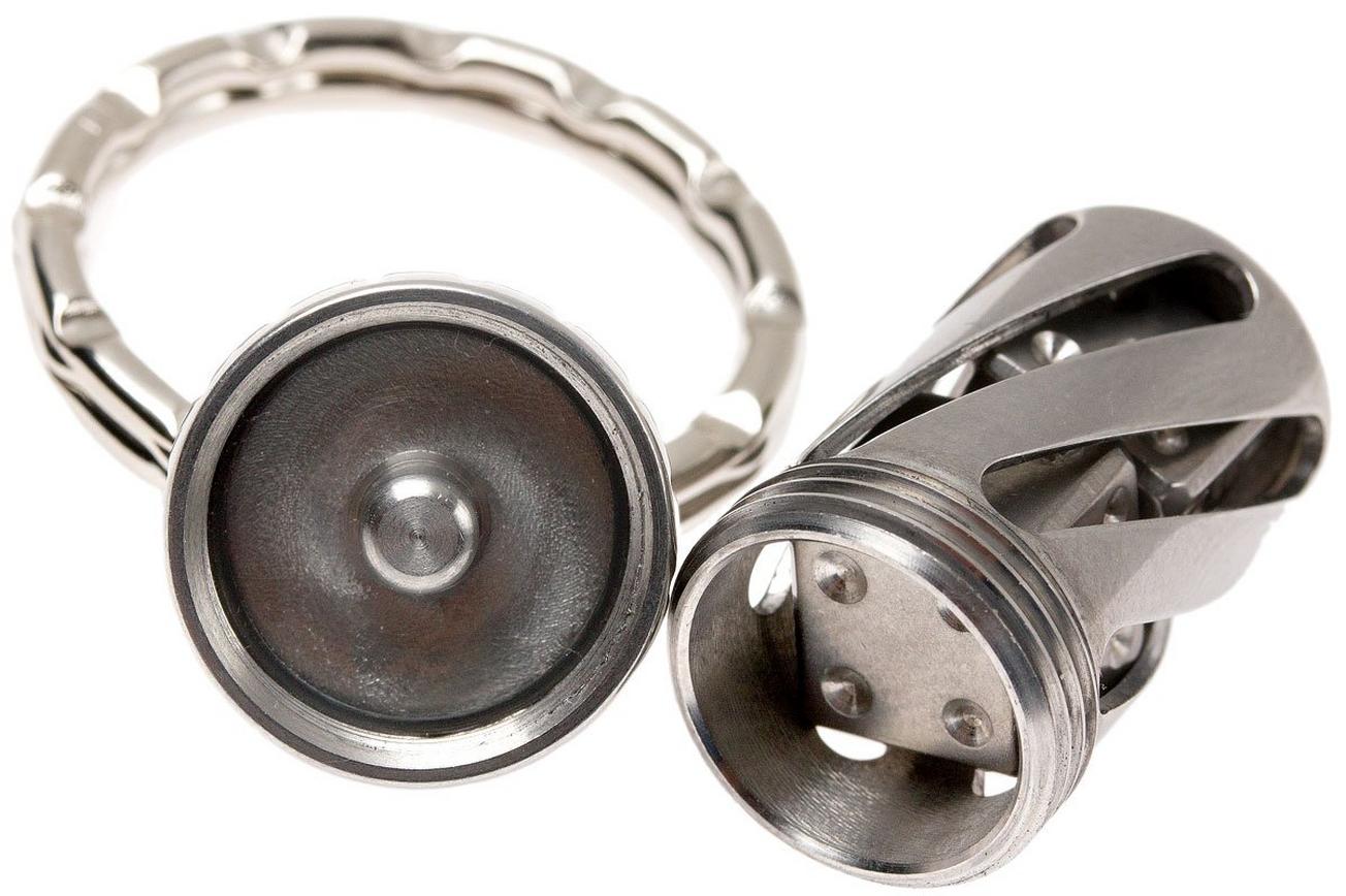LionSteel AcornDice Steel sleutelhanger, stalen dobbelsteentjes