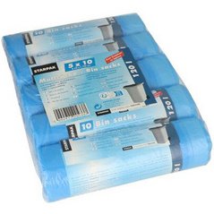 Sac poubelle HDPE à liens coulissants, 120 litres
