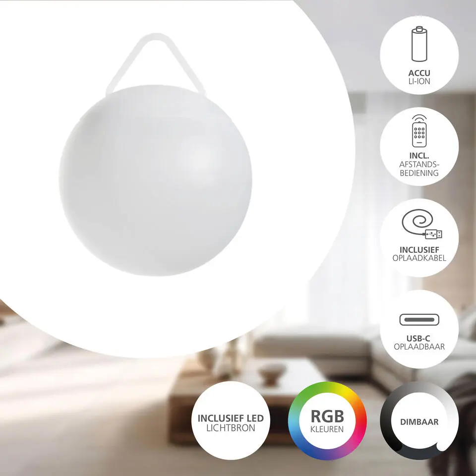 EGLO Poggiobello Tafellamp buiten - LED - Wit