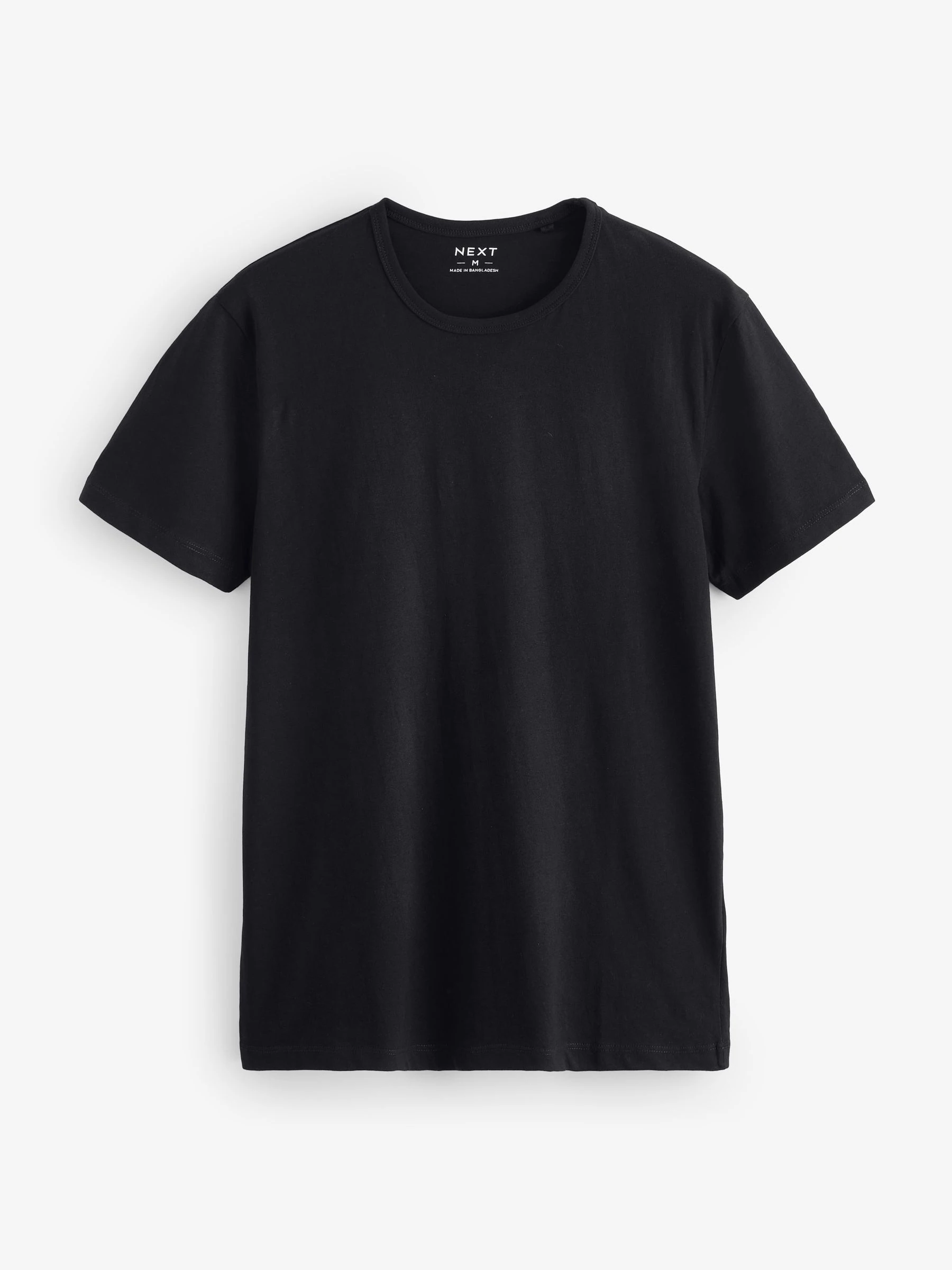 Zwart - Normale Pasvorm - Set van 2 100% katoenen T-shirts met laagjes