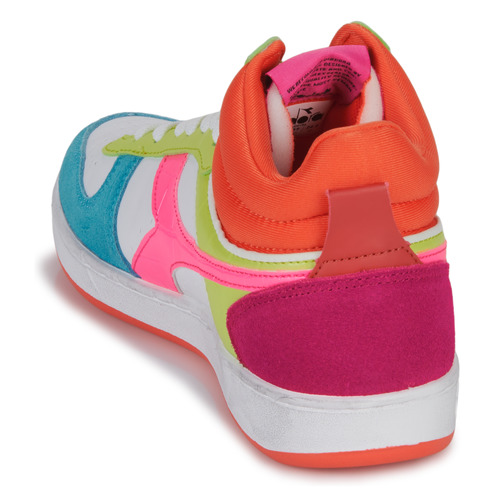 Diadora - MAGIC BASKET DEMI CROCO WN - Blanc / Multicolore
